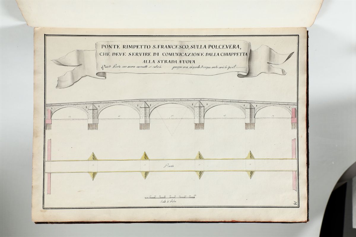 Brusco,giacomodisegno della Strada Cambiaso nella Valle di Polcevera..genova,giacomo Bruschi,21 M...