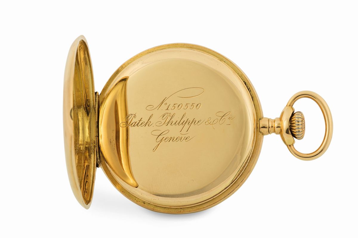 Patek Philippe, Geneve, Movimento No. 150.550, Cassa No. 262209. Raro Orologio da Tasca in Oro Gi...