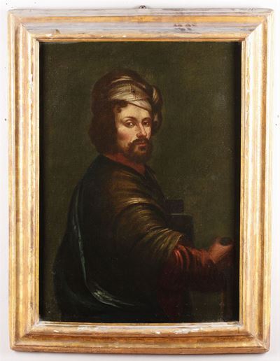 Scuola del XVIII Secoloritratto di Uomo con Turbante