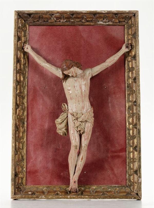 Corpus Christi in legno dipinto. Scultore barocco genovese del XVIII secolo