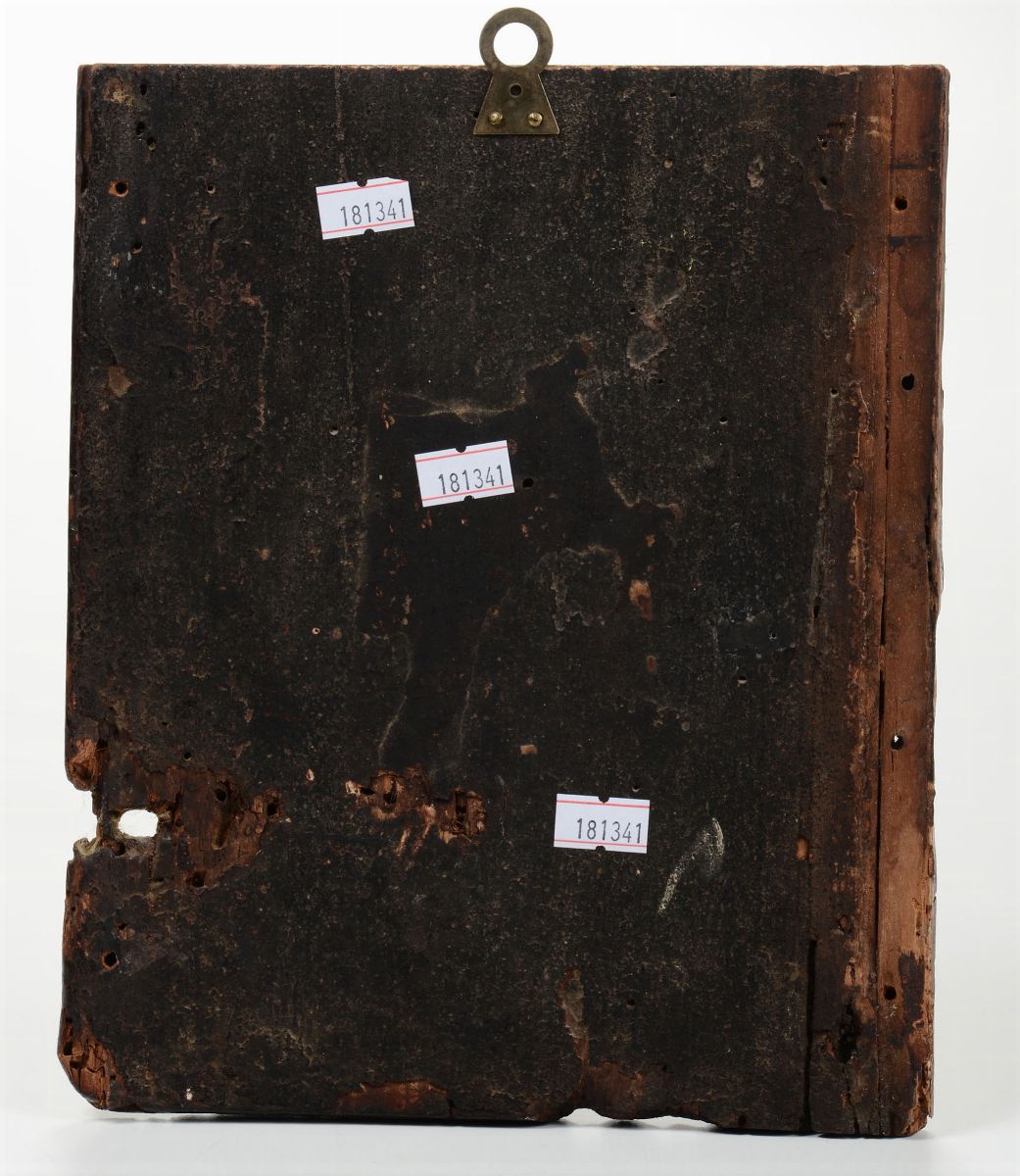 Icona in Legno Fondo Oro Raffigurante Santi, XVII Secolo