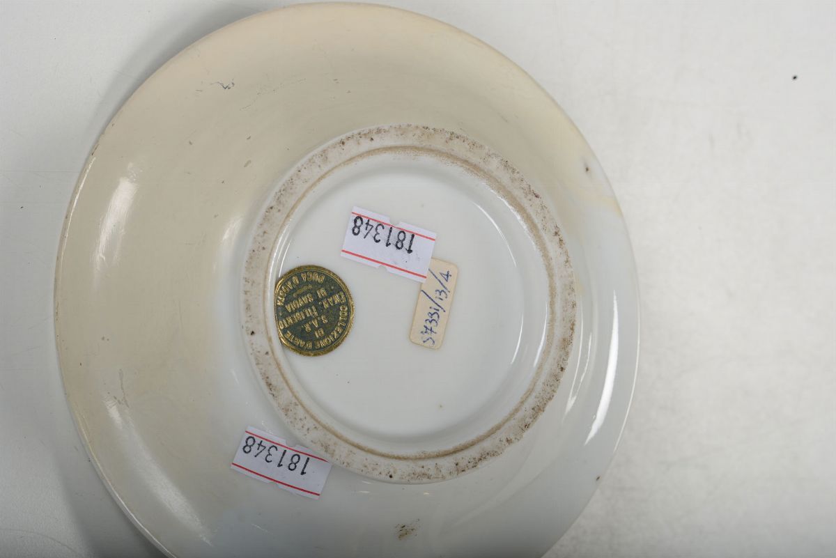 Tazza con Piattino in Porcellana, XIX Secolo
