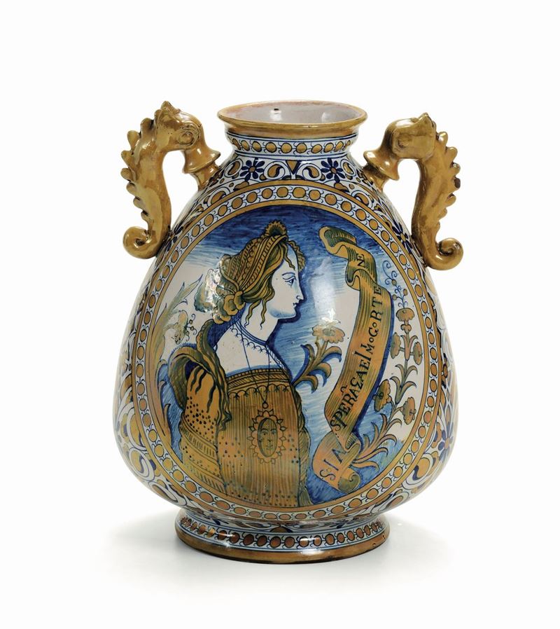 Vaso Cantagalli, ultimo ventennio del XIX secolo  - Auction Majolica and Porcelain - Cambi Casa d'Aste