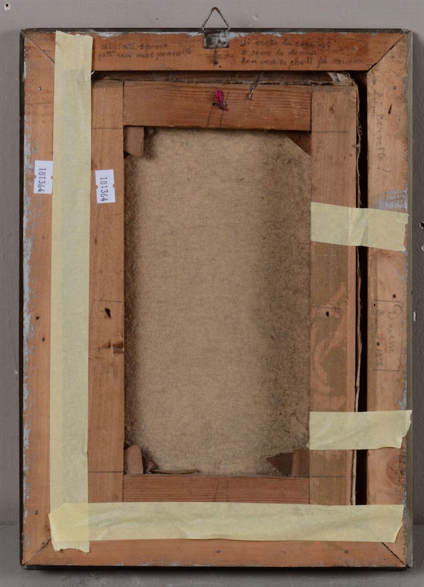 Lotto di Due Quadretti uno su Tela ed uno su Cartoncino Raffiguranti Castello e Architetture