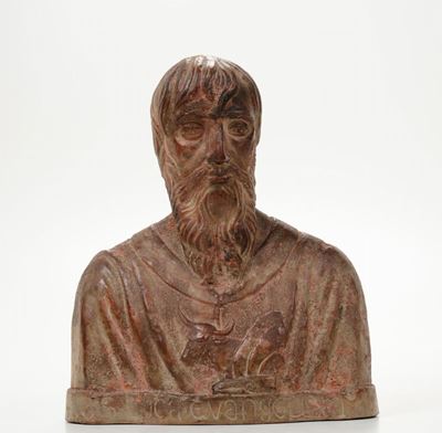 Busto di S.luca in Terracotta. Plasticatore Italiano, Probabile XVI Secolo