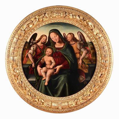 Raffaellino del Garbo (1466-1524), Cerchia Dimadonna Col Bambino e Angeli