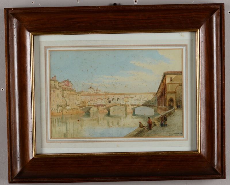 R. H. Wright Veduta di Firenze  - Auction 19th and 20th Century Paintings - Cambi Casa d'Aste