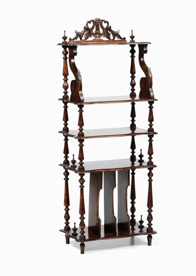 Etagere a Tre Ripiani in Radica, XIX Secolo
