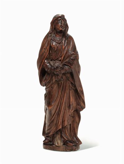 Figura di Dolente in Bosso. Germania XVII Secolo