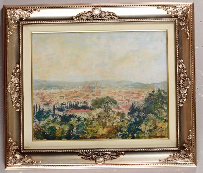Emilio Comba (1924) Firenze dal forte Belvedere  - Auction Paintings and Drawings Timed Auction - I - Cambi Casa d'Aste