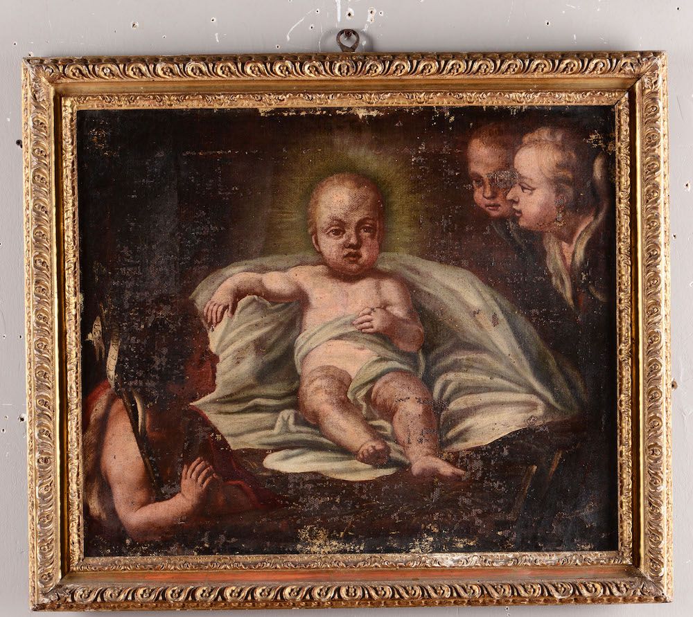 Scuola del XVIII Secologesù Bambino tra gli Angeli