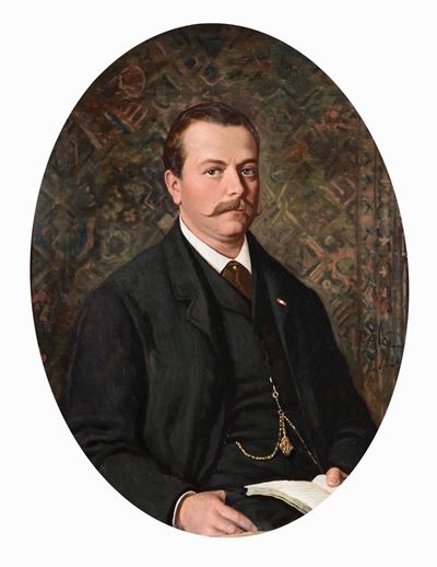 Pietro Aldi (1852 - 1888)ritratto Maschile e Ritratto Femminile