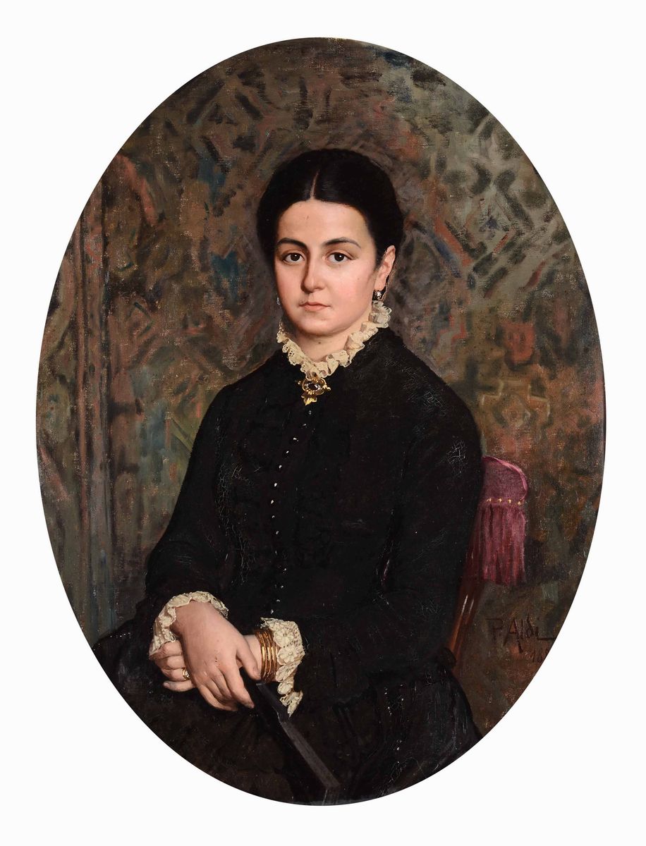 Pietro Aldi (1852 - 1888)ritratto Maschile e Ritratto Femminile