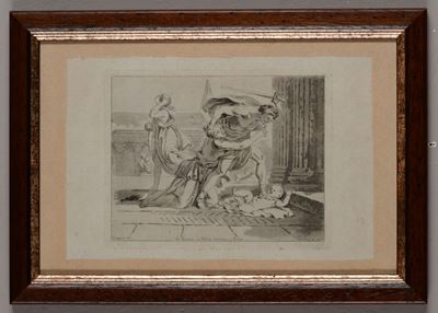 Incisione di J.h. Fragonard Raffigurante la Strage degli Innocenti, XIX Secolo