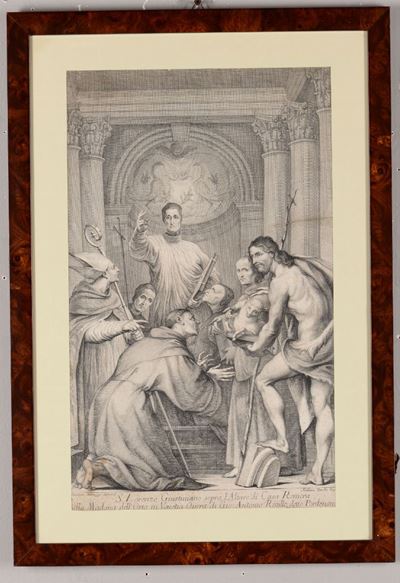 Incisione da Andrea del Sarto, XIX Secolosan Lorenzo Giustiniani