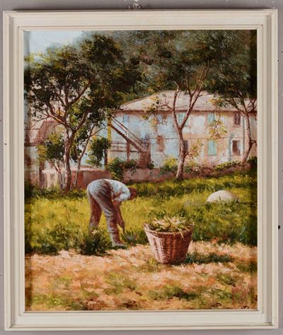 Roberto Comelli (1951)contadino al Lavoro