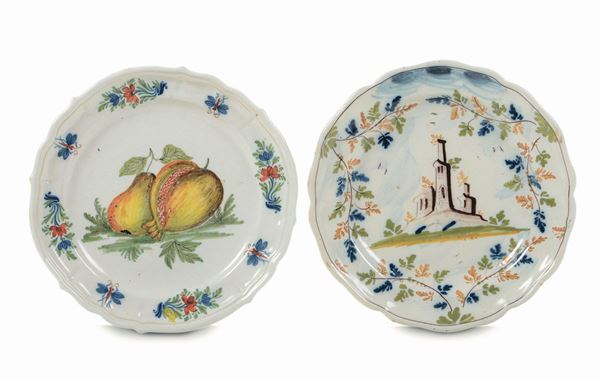 Due piatti Lodi e Pavia, 1775-1800