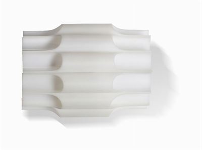 Coppia di Appliques con Struttura in Metallo e Plexiglass.