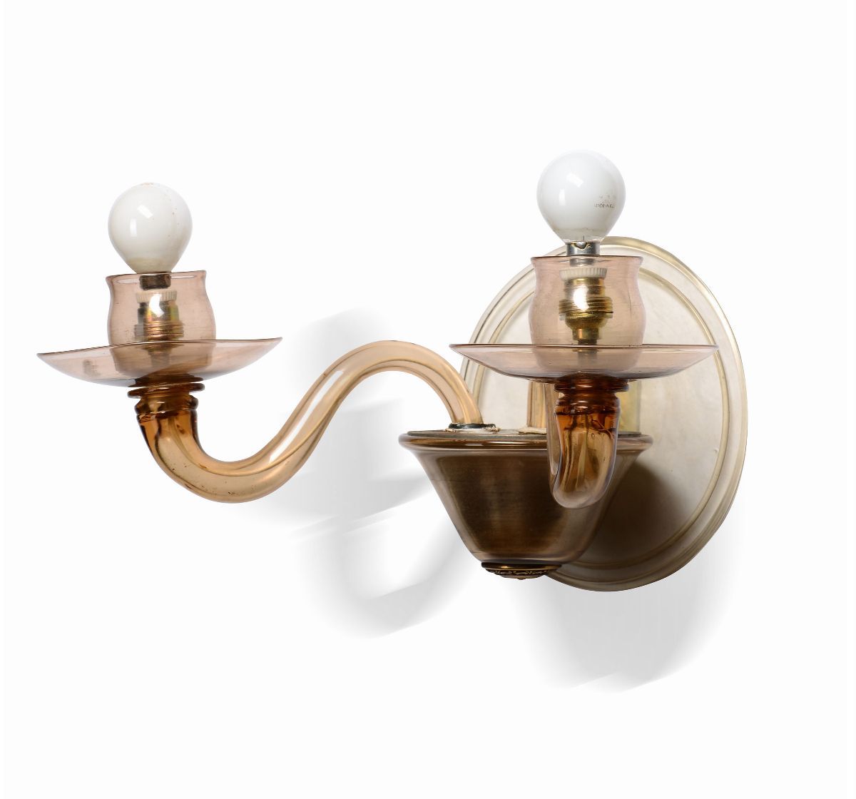 Coppia di Appliques con Struttura in Vetro.