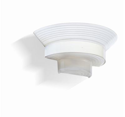 Lampada da Parete con Struttura in Metallo e Diffusore in Vetro.