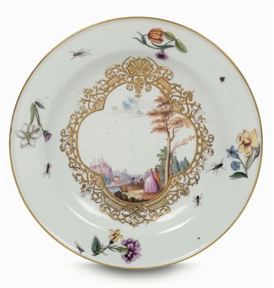 Piatto Meissen, 1735-1740