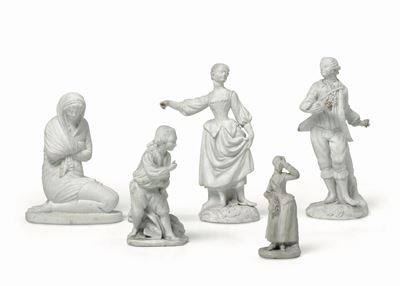 Cinque Figurine Varie Manifatture, XVIII-XIX Secolo