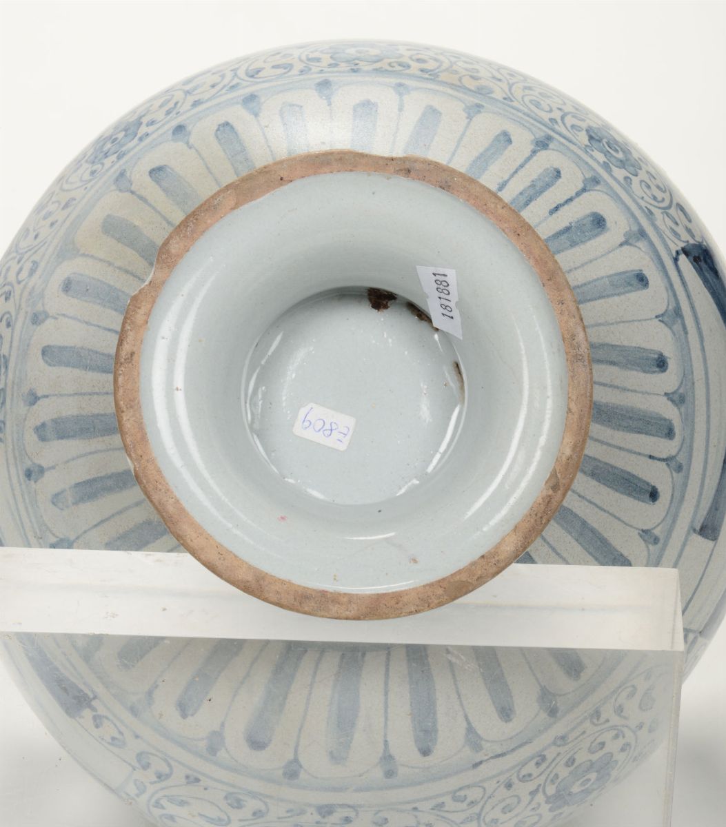 Vaso Biansato Officina Ligure (genova?), Prima Metà del XVII Secolo