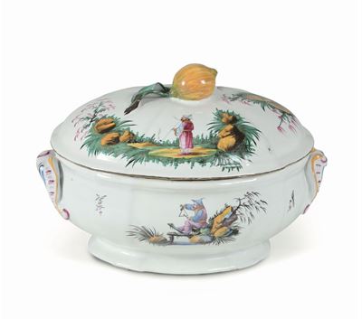 Zuppiera e un Coperchio Francia, Strasburgo, Manifattura di Joseph Hannong, 1763-1770