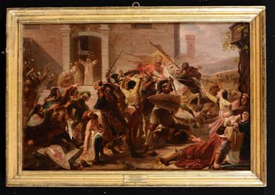 Carlo Arienti (1801-1873)la Cacciata di Federico Barbarossa da Alessandria