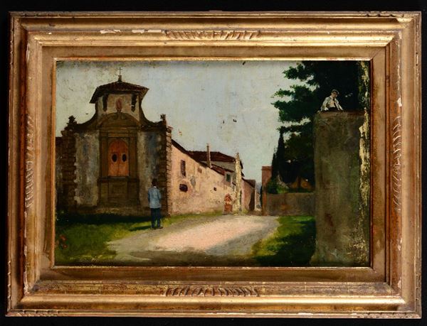 Pittore del XIX-XX secolo Paesaggio campestre