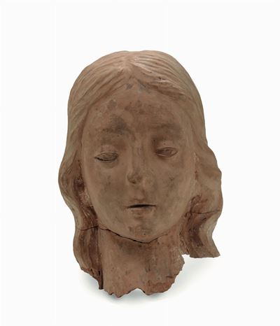 Testa Femminile in Terracotta. Plasticatore del XIX Secolo