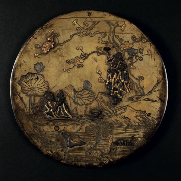 A bronze plate, Japan, Meiji period