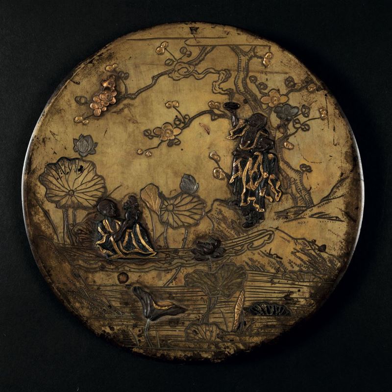 A bronze plate, Japan, Meiji period  - Auction Fine Chinese Works of Art - Cambi Casa d'Aste