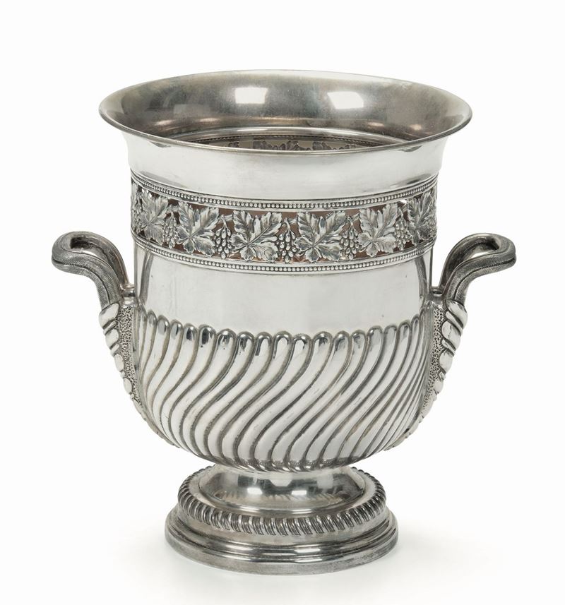 A silver ice bucket, Calderoni, Milan, 20th century  - Auction Collectors' Silvers - Cambi Casa d'Aste