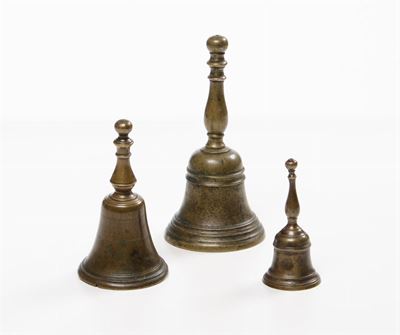 Tre Antiche Campanelle in Bronzo