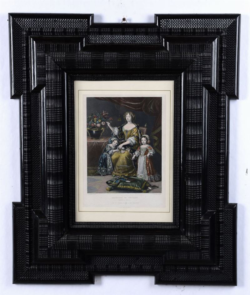 rande cornice guilloche in legno ebanizzato, XIX secolo  - Auction Fine Art Timed Auction - V - Cambi Casa d'Aste