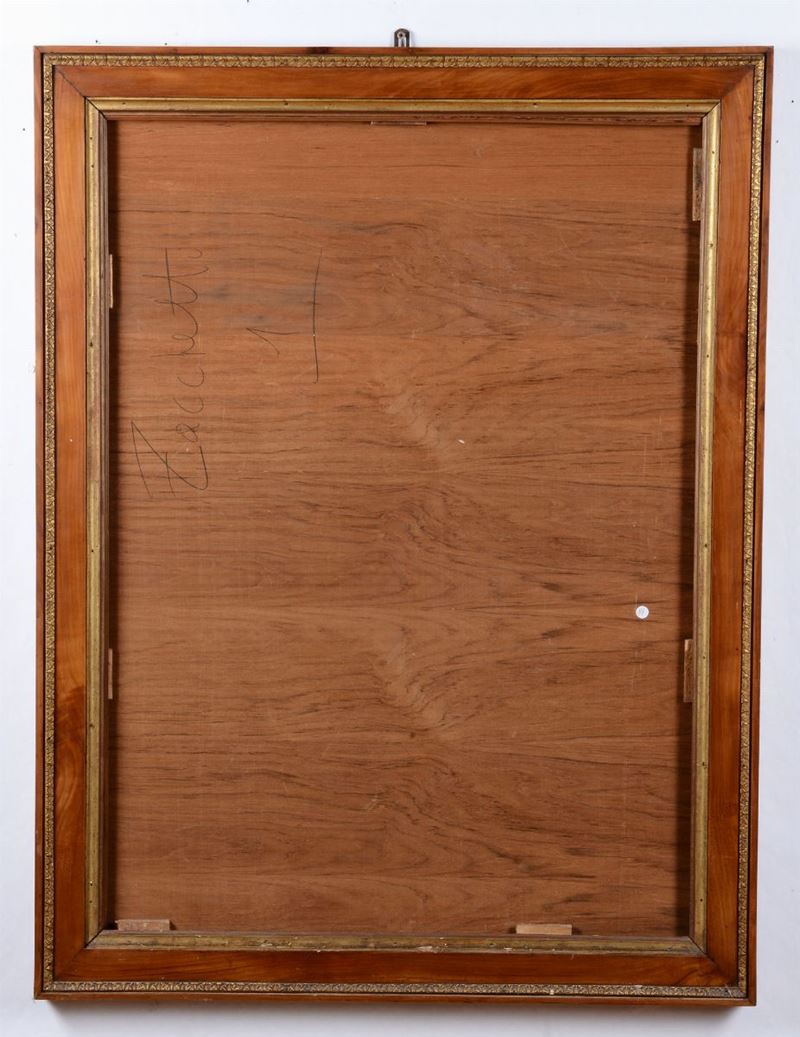 Grande cornice in legno chiaro, bordi con dentelli dorati, XIX secolo  - Auction Fine Art Timed Auction - V - Cambi Casa d'Aste