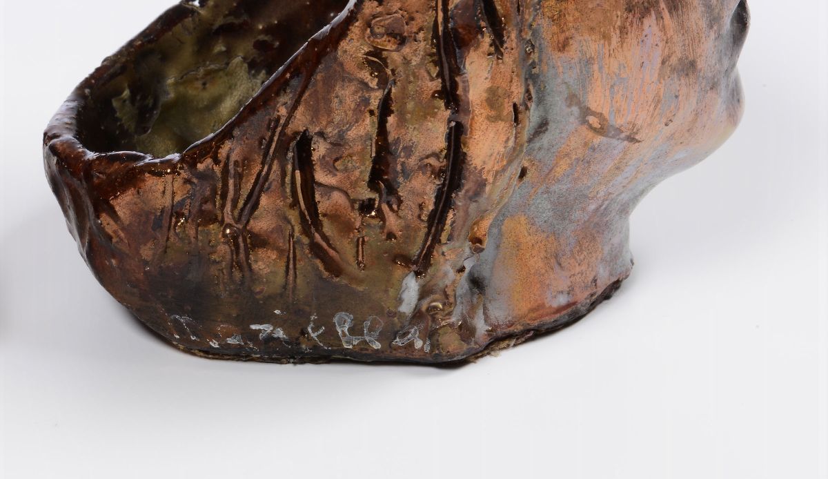 Lotto Composto da 3 Statuette in Ceramica Dipinta: Testa di Donna, Busto Femminile, Volto (anni 4...