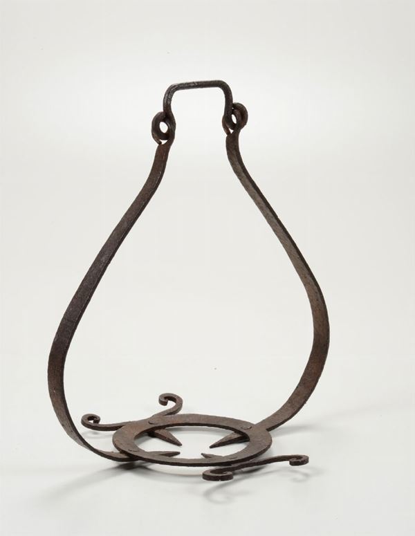 Antico ferro battuto, portafiori (?), XVIII secolo