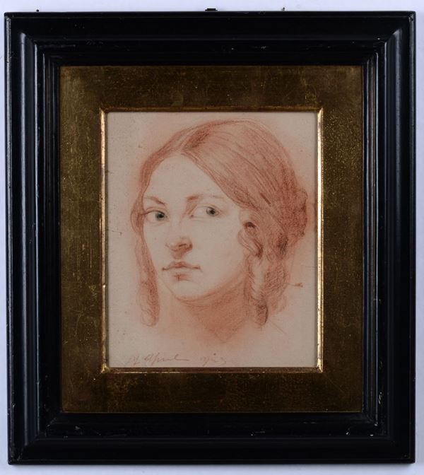 Artista francese del XIX secolo Volto femminile