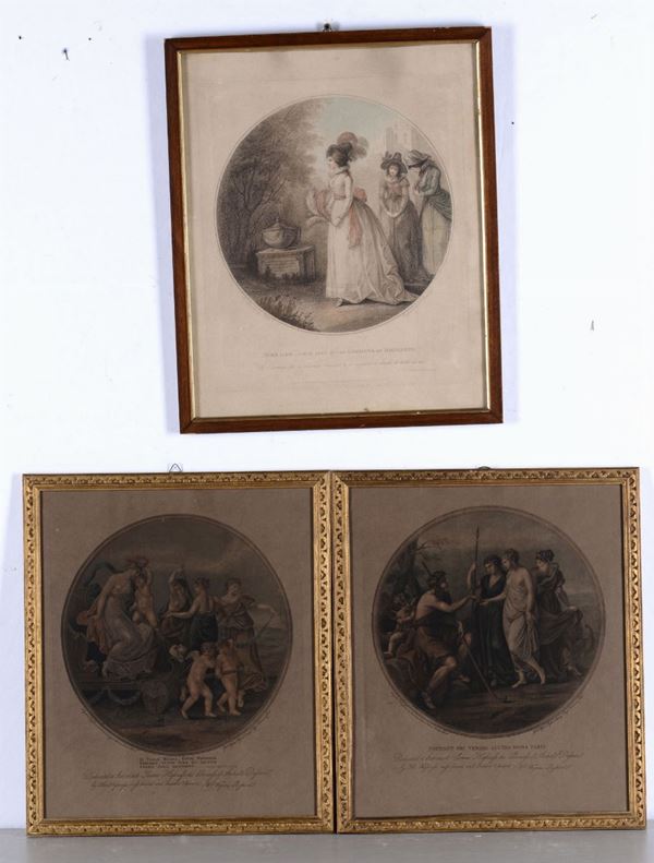 William Wynne Ryland (1732-1783) da Angelica Kauffmann (1741- 1807) Il giudizio di Paride e Il carro di Venere