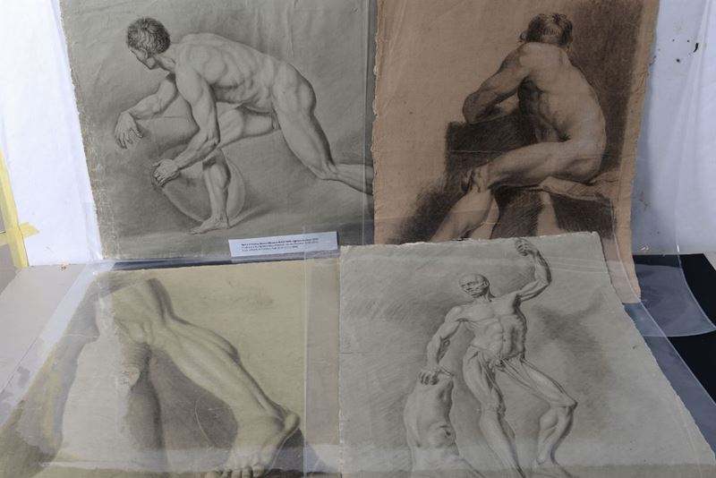 Pietro Vincenzo Mosca (1800-1876) Studi di nudo  - Auction Paintings and Drawings Timed Auction - I - Cambi Casa d'Aste
