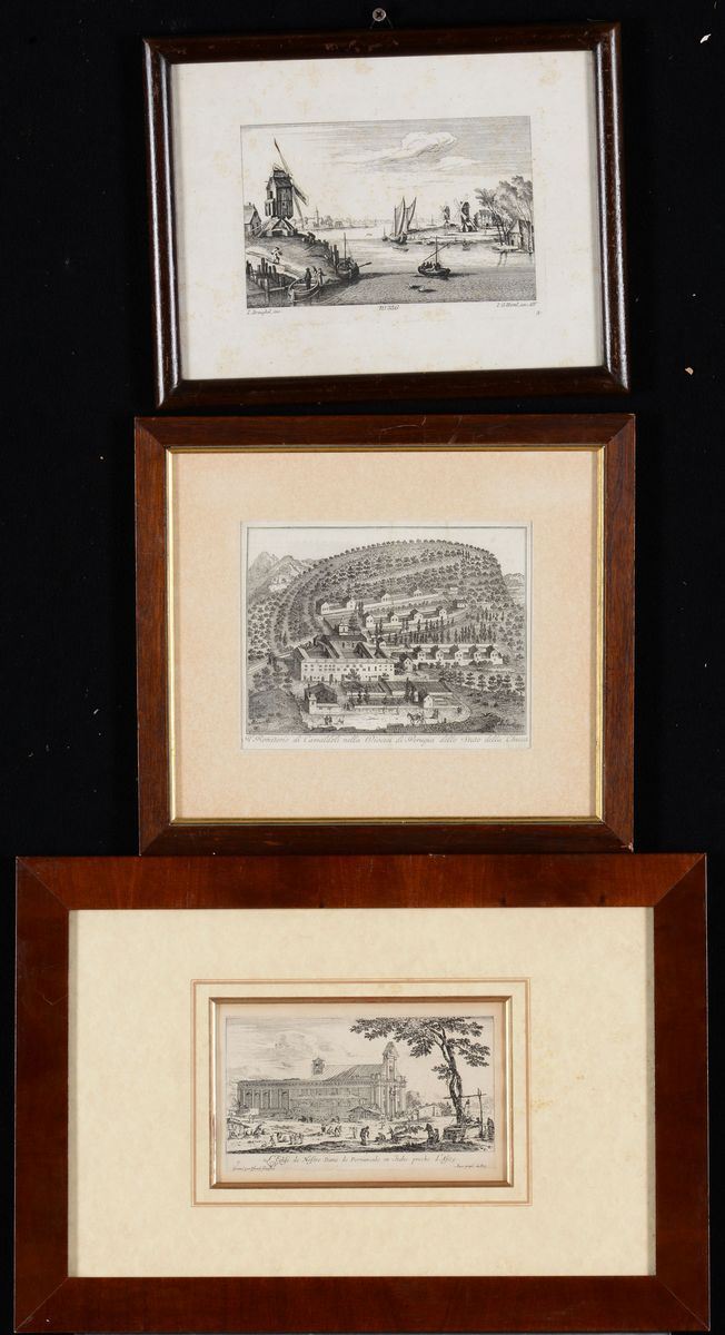 Israel Silvestre (Nancy 1621- Parigi 1691) Chiesa della porziuncola ad Assisi  - Auction Prints Timed Auction - II - Cambi Casa d'Aste
