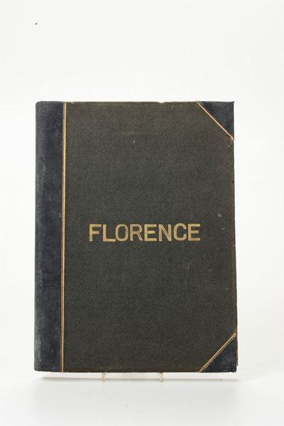Album Rilegato Contenente 113 Fotografie di Venezia e Firenze, Epoca Fine 800