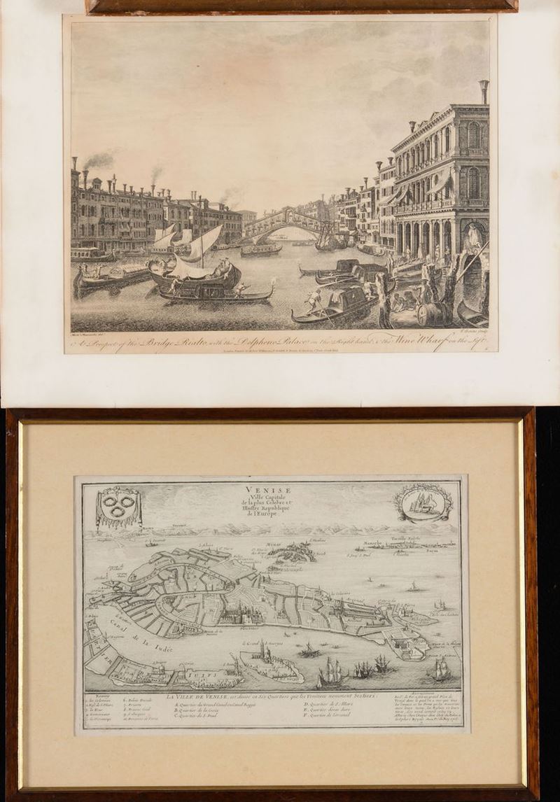 Nicolas De Fer (1646-1720 c.a.) Venise Ville Capitale de la plus celebre et illustre republique d’Europe”, da “Atlas curieux  - Auction Prints Timed Auction - II - Cambi Casa d'Aste
