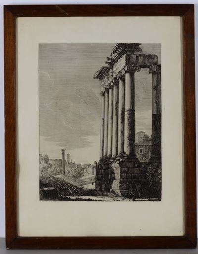 Quattro Stampe di Antichità Classiche in Cornice