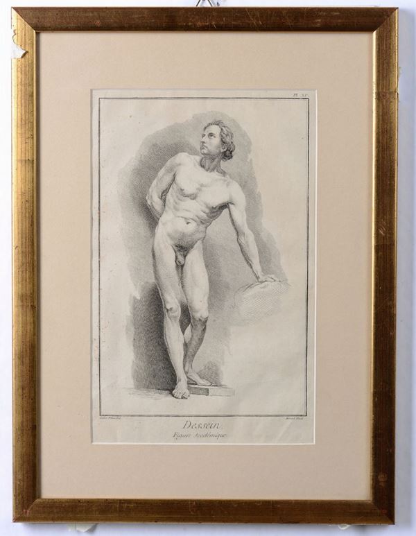 Gabriel Huquiér (1695-1772) Nudo maschile in piedi