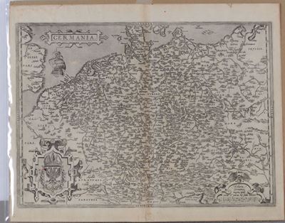 Carta Geografica, “germania Magna , Mediocria Et Parva Hec Scala Continet”, Non Colorata