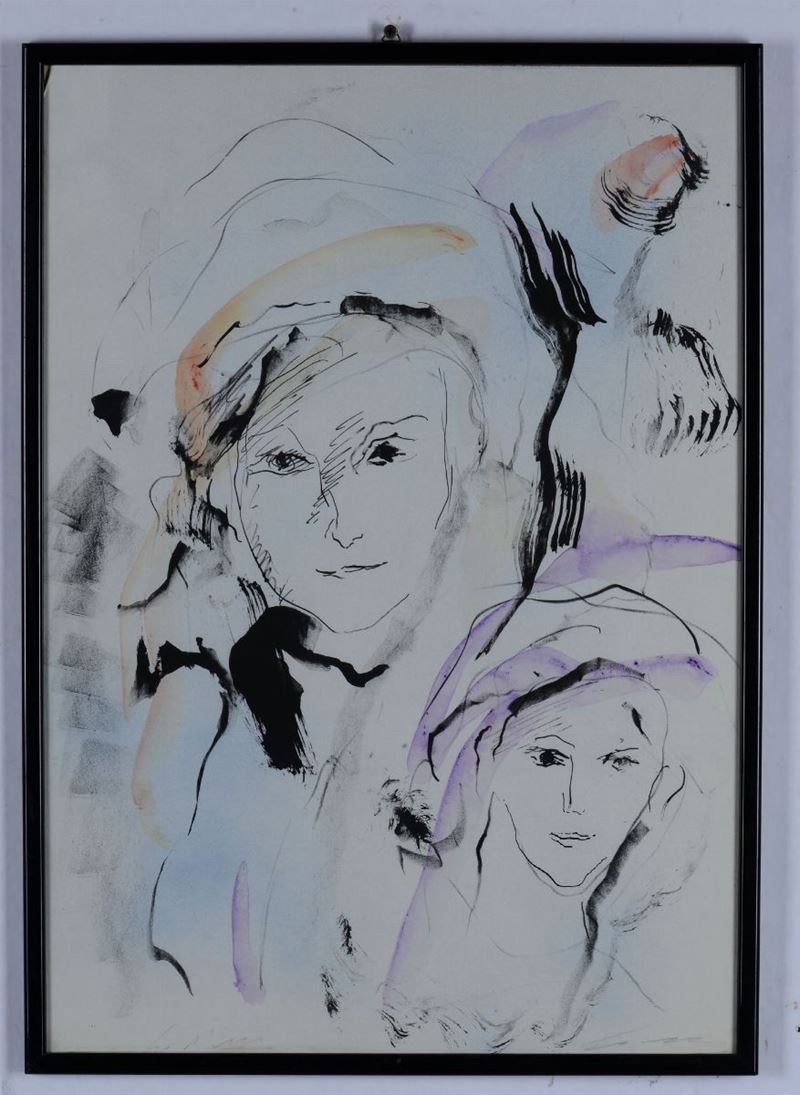 Ernesto Treccani (Milano 1920-2009) Volti  - Auction Paintings and Drawings Timed Auction - I - Cambi Casa d'Aste