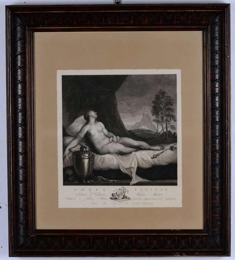 Giuseppe Rosaspina (Montescudo, Rimini 1762-Bologna 1841) OMNIA VANITAS  - Auction Prints Timed Auction - II - Cambi Casa d'Aste